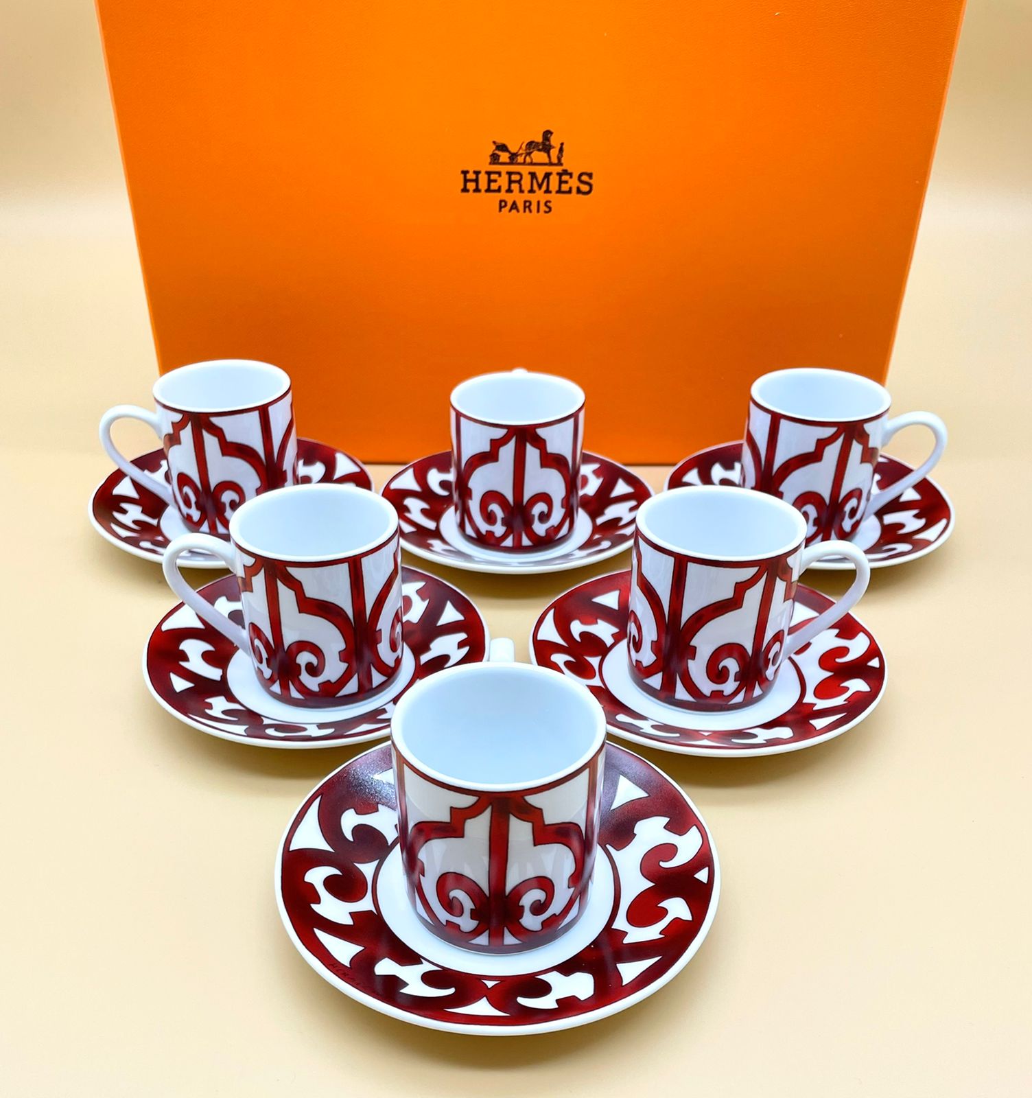 Hermes Turkish coffee set of 6 cups